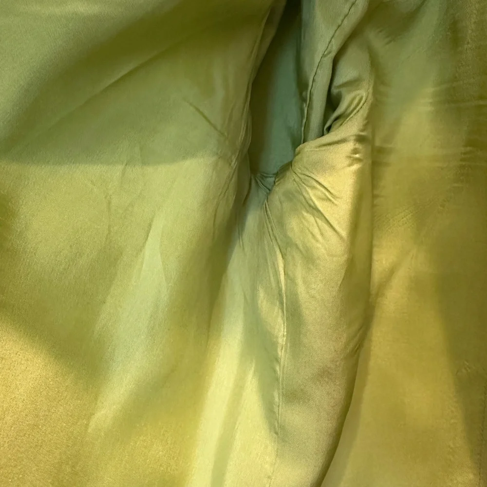 Dana Buchman Like New Neiman Marcus Linen Citron Yellow Green Women's Jacket VTG - Picture 9 of 13